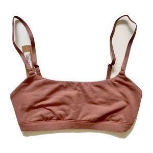 SKIMS - Cotton Fits Everybody Scoop Bralette top tan xxs small new with tags